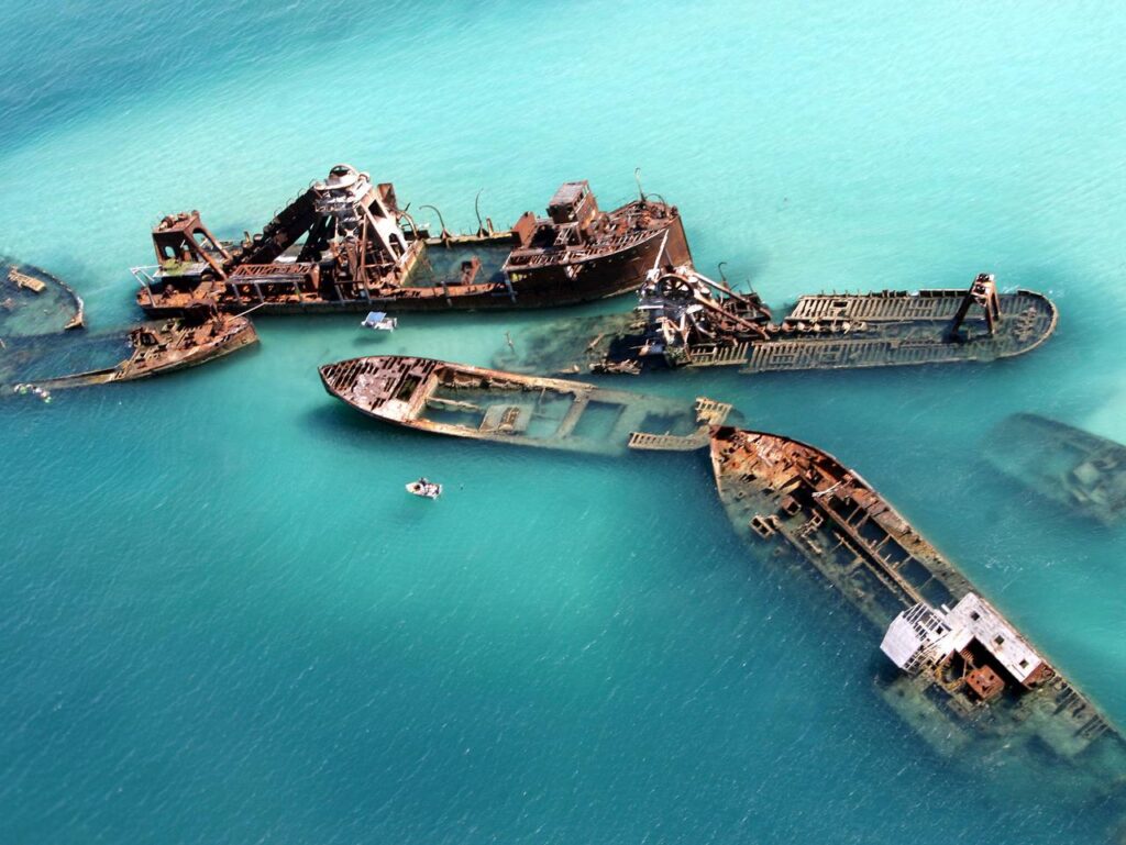 Tangalooma shipwrecks view