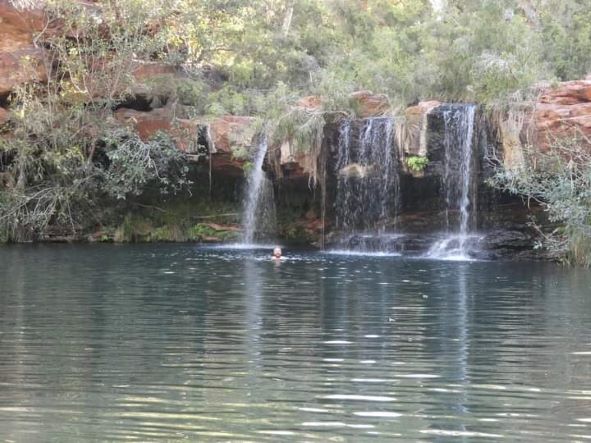 Swimming in Fern pool waterfall. The Ultimate Western Australia Itinerary - The Best Western Australia road-trip Happy Irish Wanderers