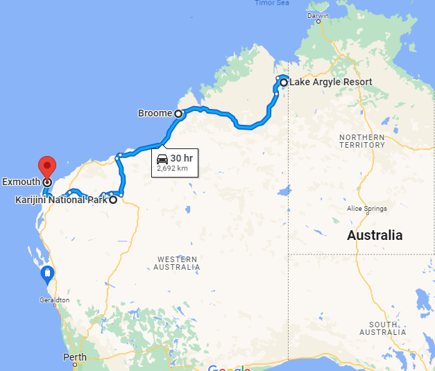 Western Australia Itinerary Map. The Ultimate Western Australia Road Trip - The Best Itinerary Happy Irish Wanderers