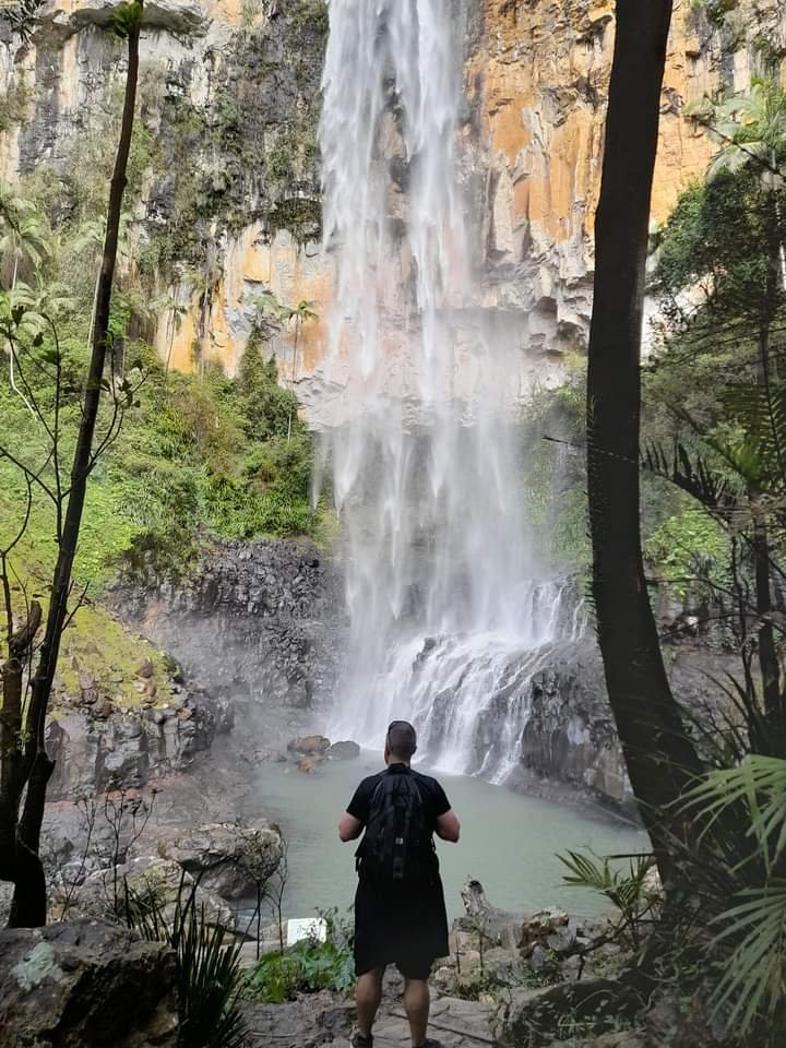 Kevin at Spingbrook waterfall Brisbane Things To Do - The 10 Greatest Activities Happy Irish Wanderers