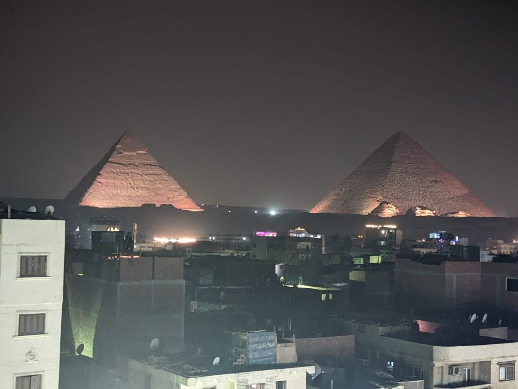 Pyramids at night Truly Discover Cairo: 15 Unique Cairo Attractions to Visit Now Happy Irish Wanderers