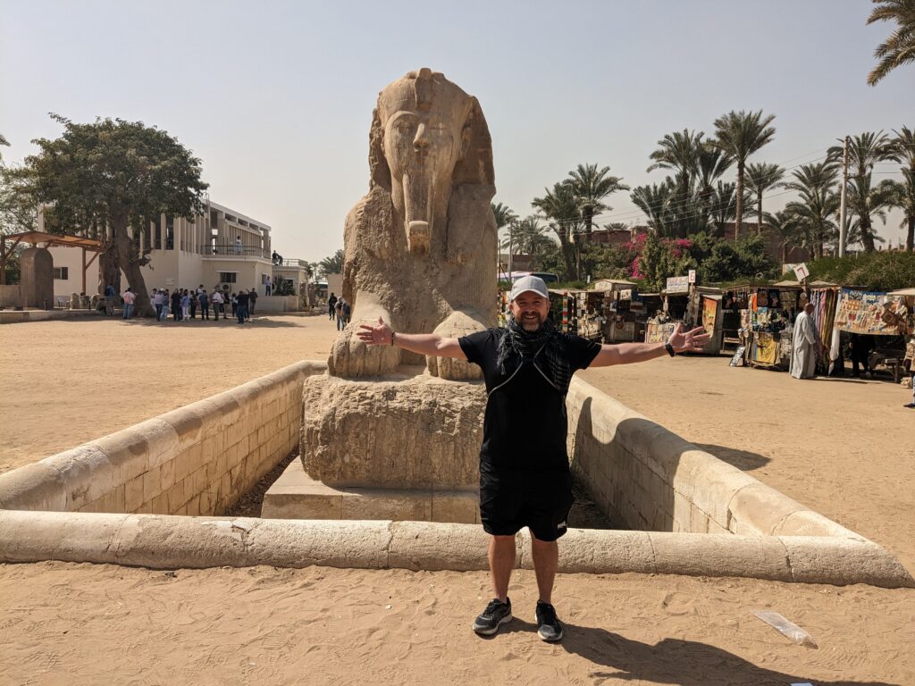 Happy Irish Wanderers Sphinx of Memphis Cairo Egypt