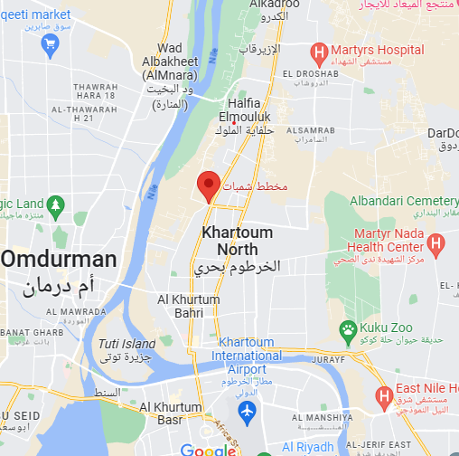 Bus station location -Khartoum to Meroe