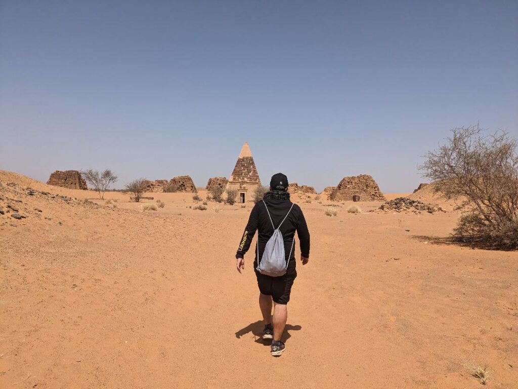 Exploring the western pyramids in Meroe Sudan - Happy Irish Wanderers