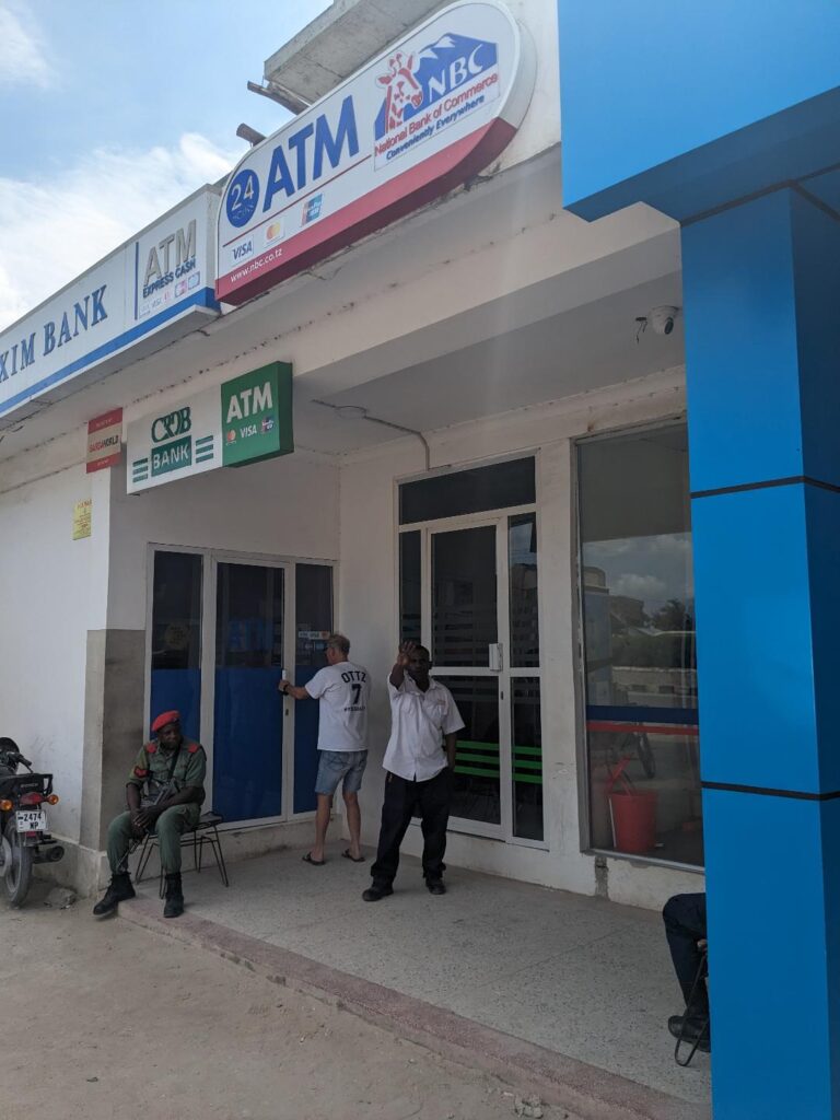 Zanzibar ATM, there are not ATMS every where on the island - Happy Irish Wanderers