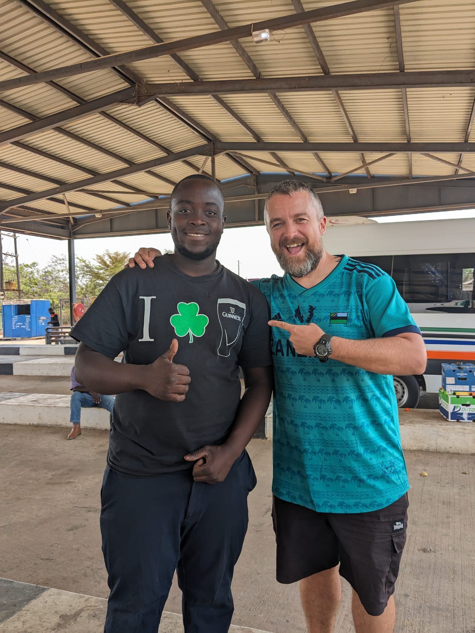 Friendly Zambian Local with kevin from happy Irish Wanderers