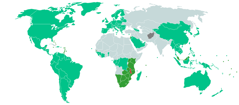 Discover Malawi - Map of Visa free countries for Malawi - Happy Irish Wanderers