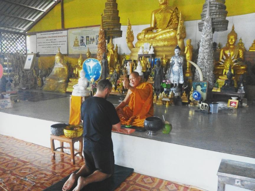 Kevin getting blessed by a Thai Monk Phuket Holidays - Everything you Need to Know Happy Irish Wanderers
