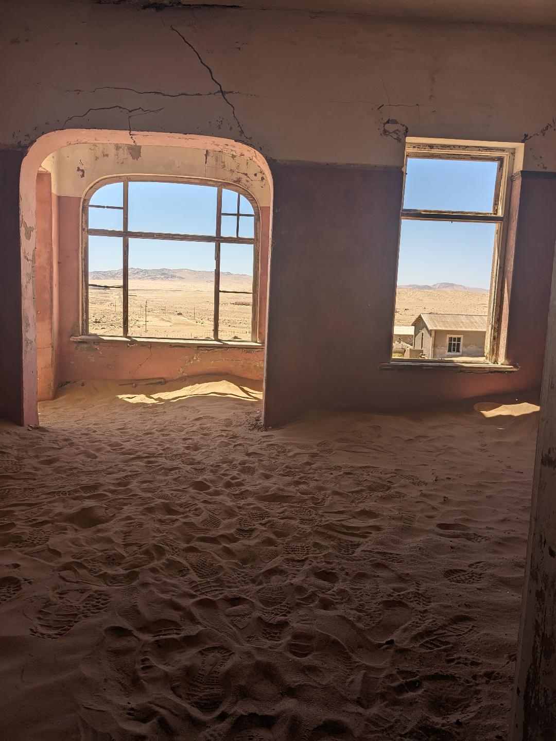 Kolmanskop ghost town in Namibia, Inside the burgemeester building - Happy Irish Wanderers