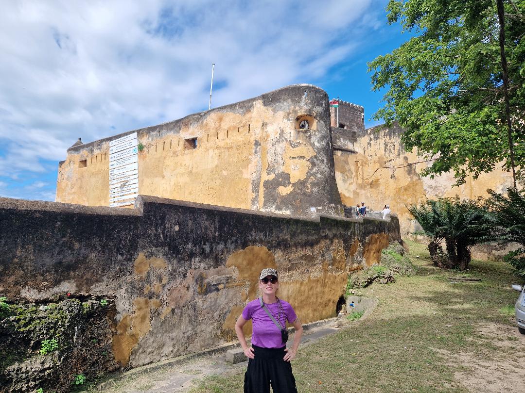 Kate at Mombassa fort walls : 10 Best And Most Popular To Visit Kenya Attractions - Happy Irish Wanderers