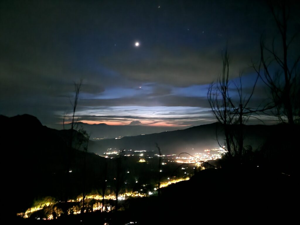 The lit up road for King Kong Hill - The Best Spot For Mount Bromo Sunrise - Happy Irish Wanderers