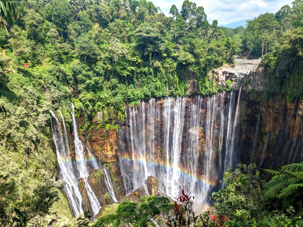 Ariel view of Tumpak Sewu waterfall - The Best Waterfall in Indonesia Happy Irish Wanderers