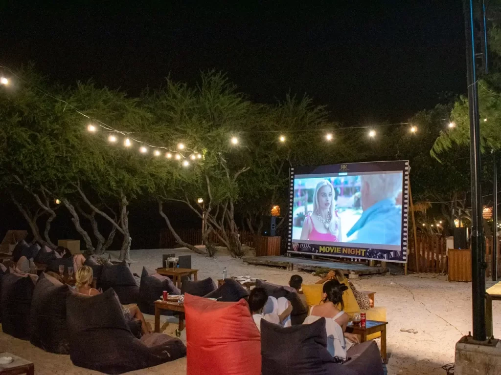 Beach movie night on Gili T Which Gili Island is the Best
