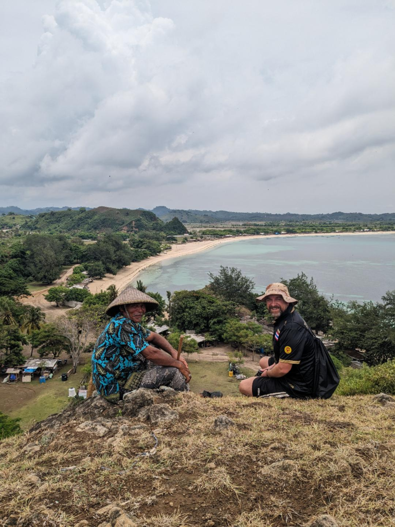 Kevin with local shepherd Lombok Ultimate Travel Guide - Top 7 Best Things To Do Happy Irish Wanderers