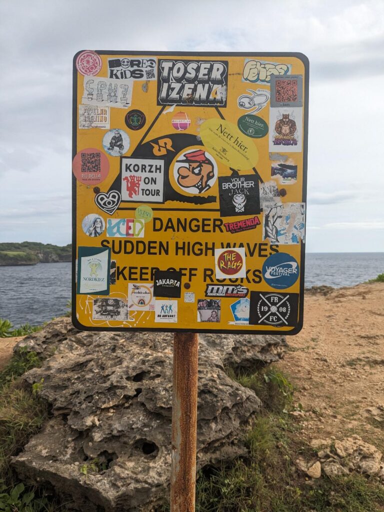 Dangerous swimming  signs at Angel's Billabong Is Nusa Penida worth visiting?  Honest Review Happy Irish Wanderers