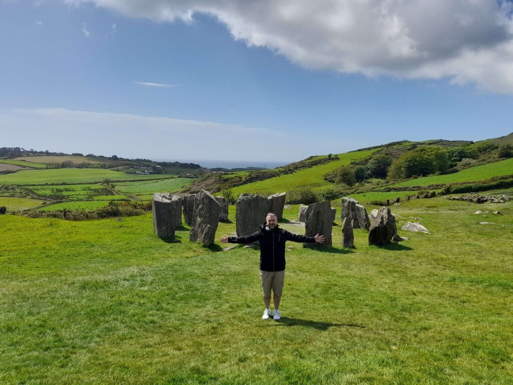 Drombeg Stone Circle in County Cork Ireland with Kevin from Happy Irish Wanderers