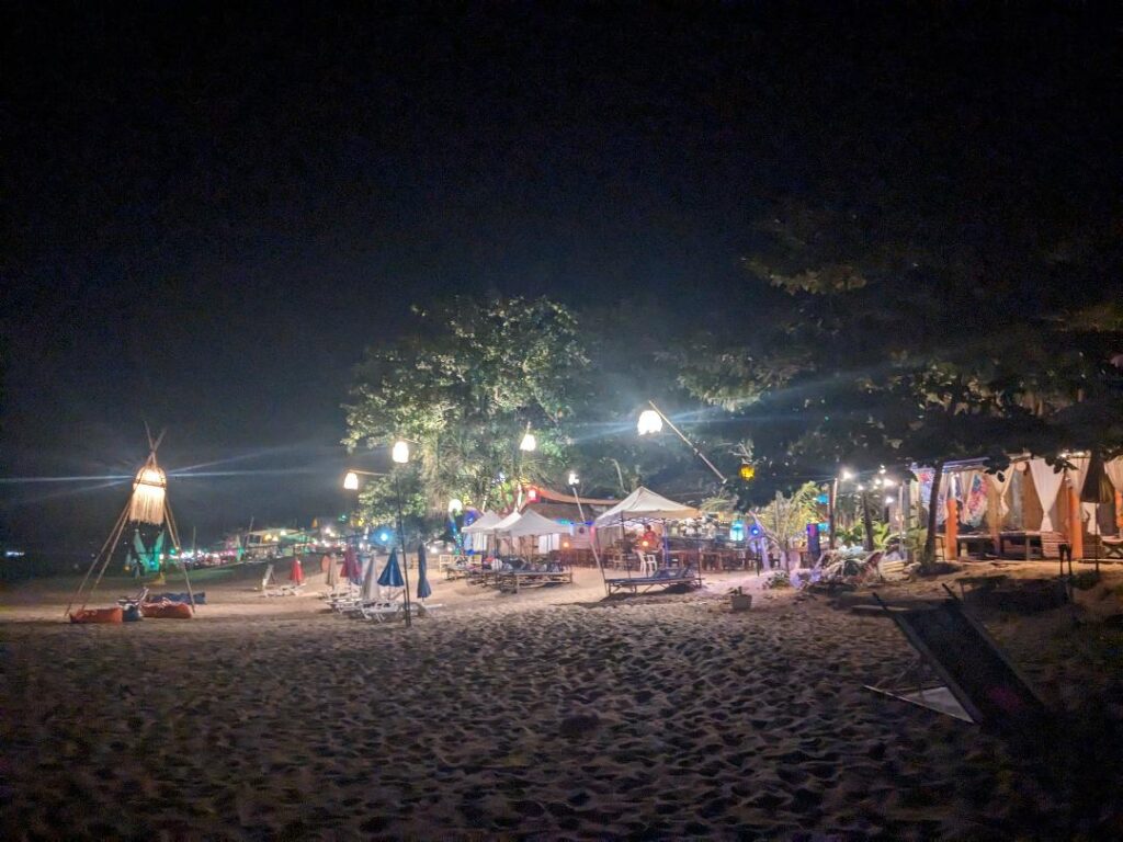 Klong Nin Beach at Night time Koh Lanta Happy Irish Wanderers