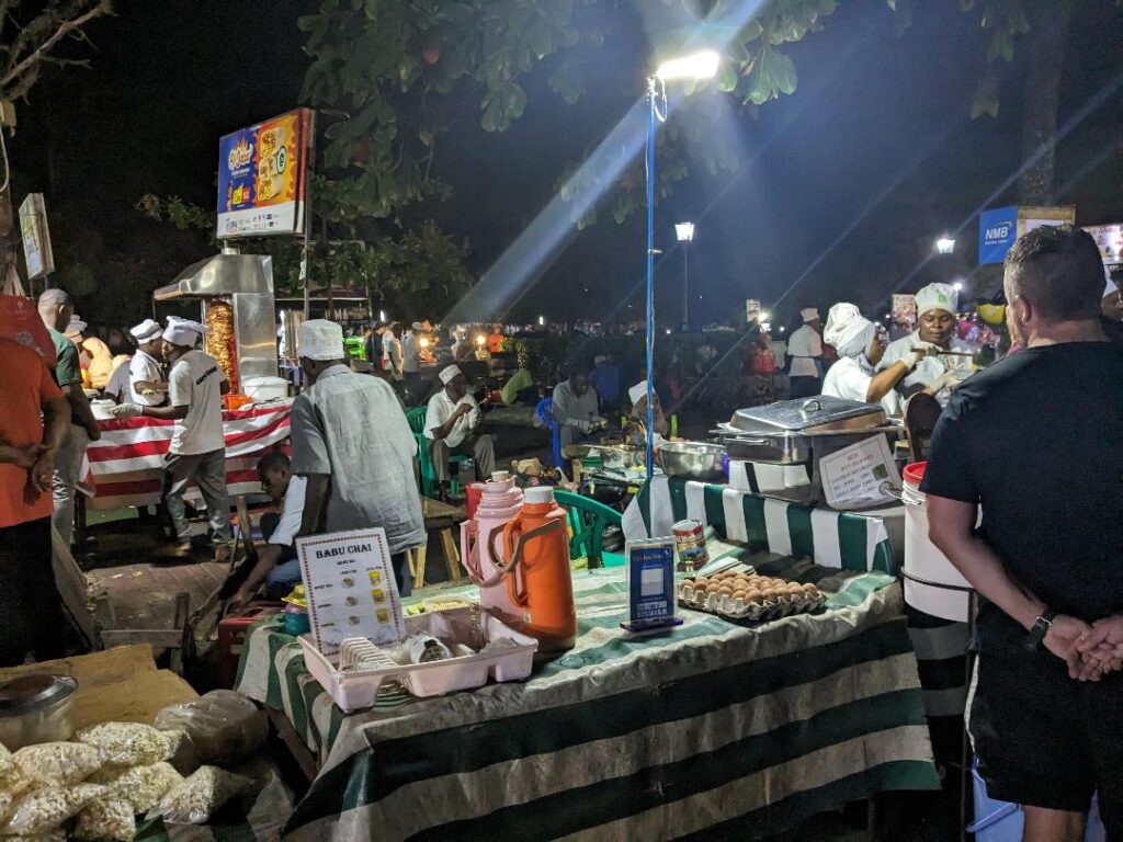 Night time food market in Stone Town Happy Irish Wanderers