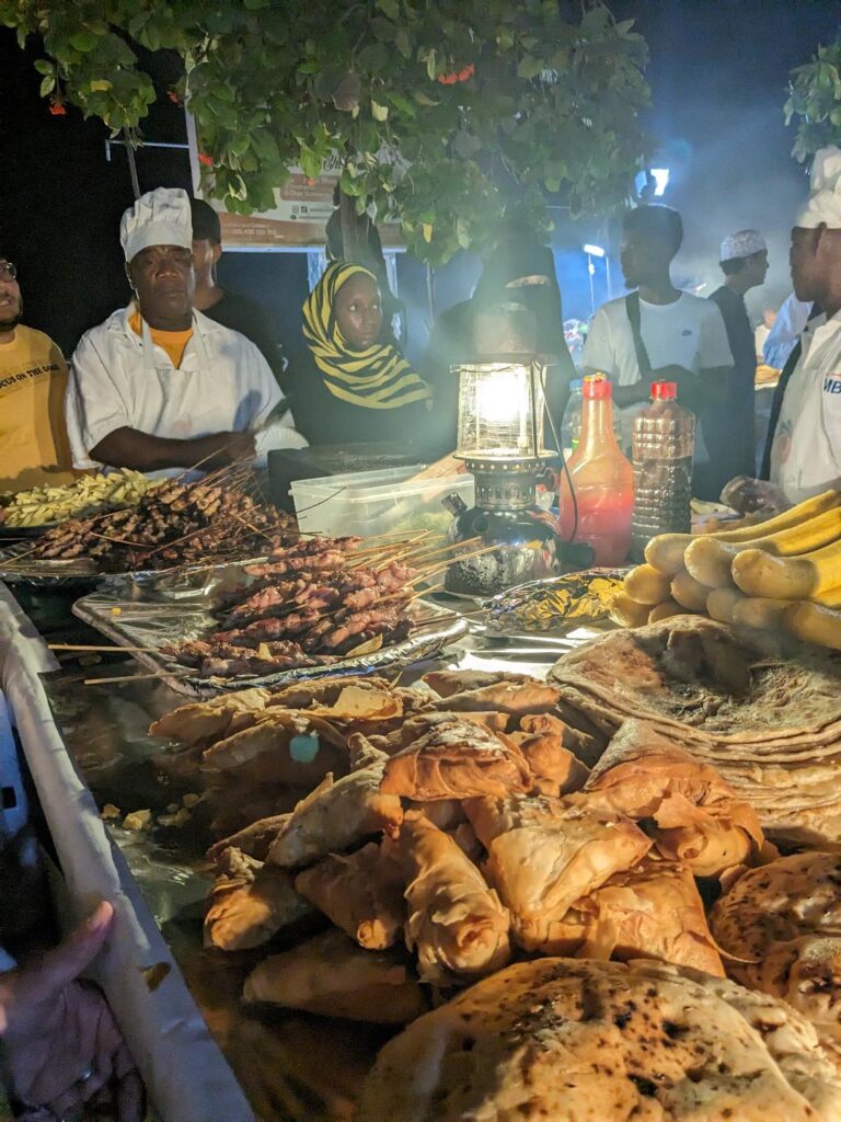 Night time food market in Stone Town Happy Irish Wanderers