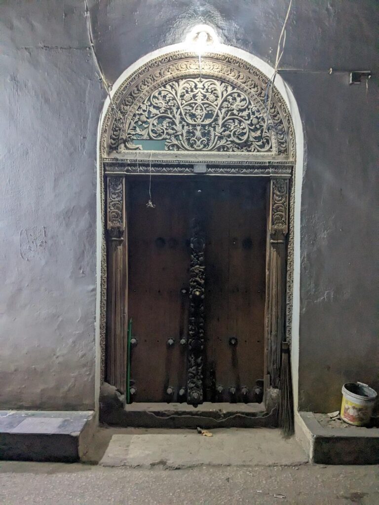 Night time Omani Door in Stone Town Happy Irish Wanderers