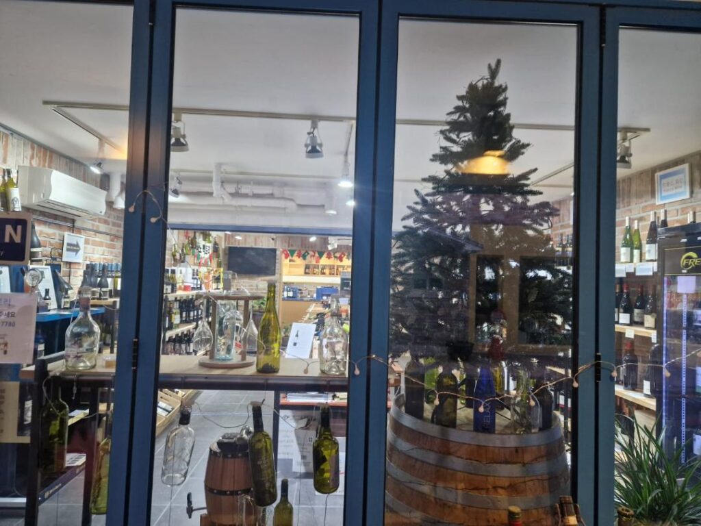 Christmas decorations in a shop in Seoul in May in South Korea Travel Happy Irish Wanderers