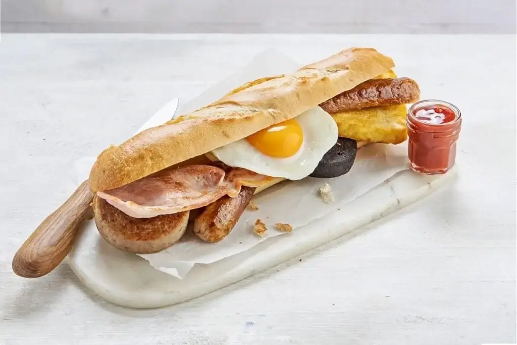 Traditional Irish Food  Irish breakfast roll Happy Irish Wanderers