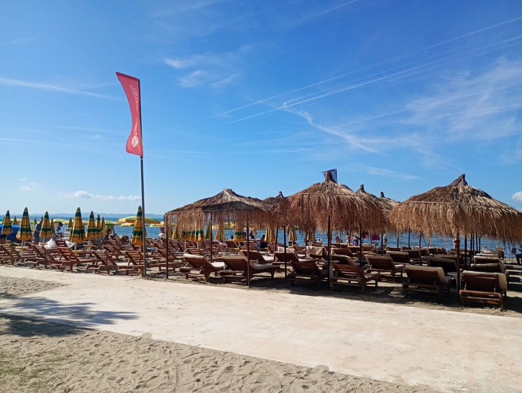 Durres beach in summer best coastal town in Albania