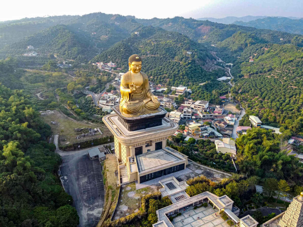 Asia's largest seated bronze Buddha statueat Fo Guang Shan Buddha Museum
