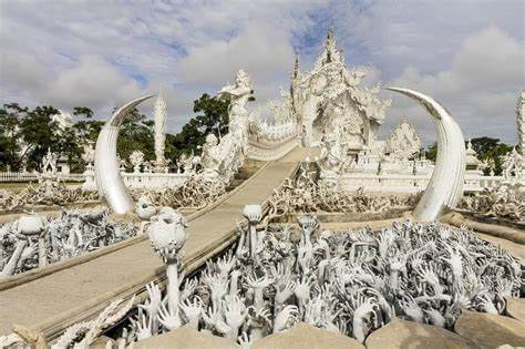The entrance to Chiang Rai's White Temple in the best landmarks in Asia by Happy Irish Wanderers