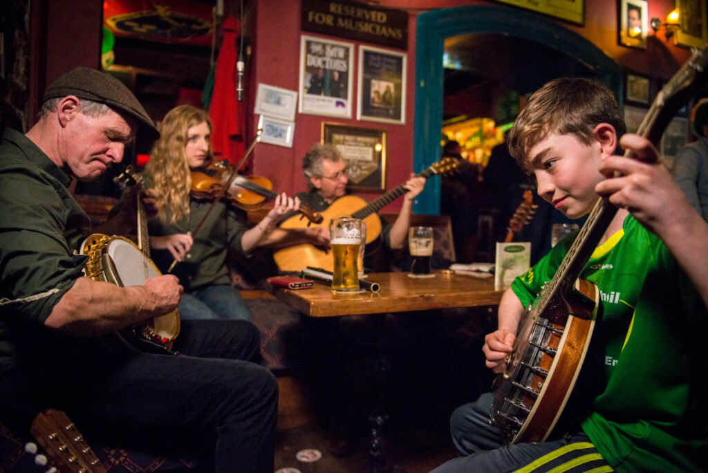 trad session in ireland