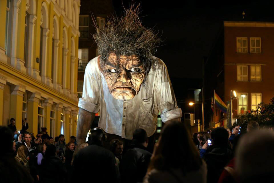 Bram Stoker's giant puppet Halloween in Dublin