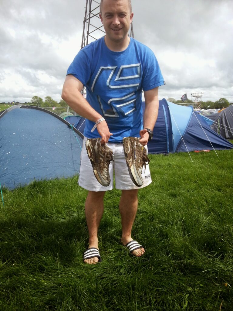 Muddy shoes at Electric Picnic 