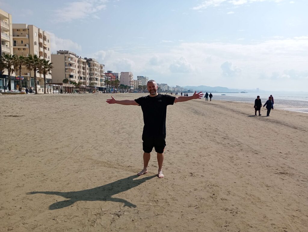 Quiet Durres Beach Albania in October