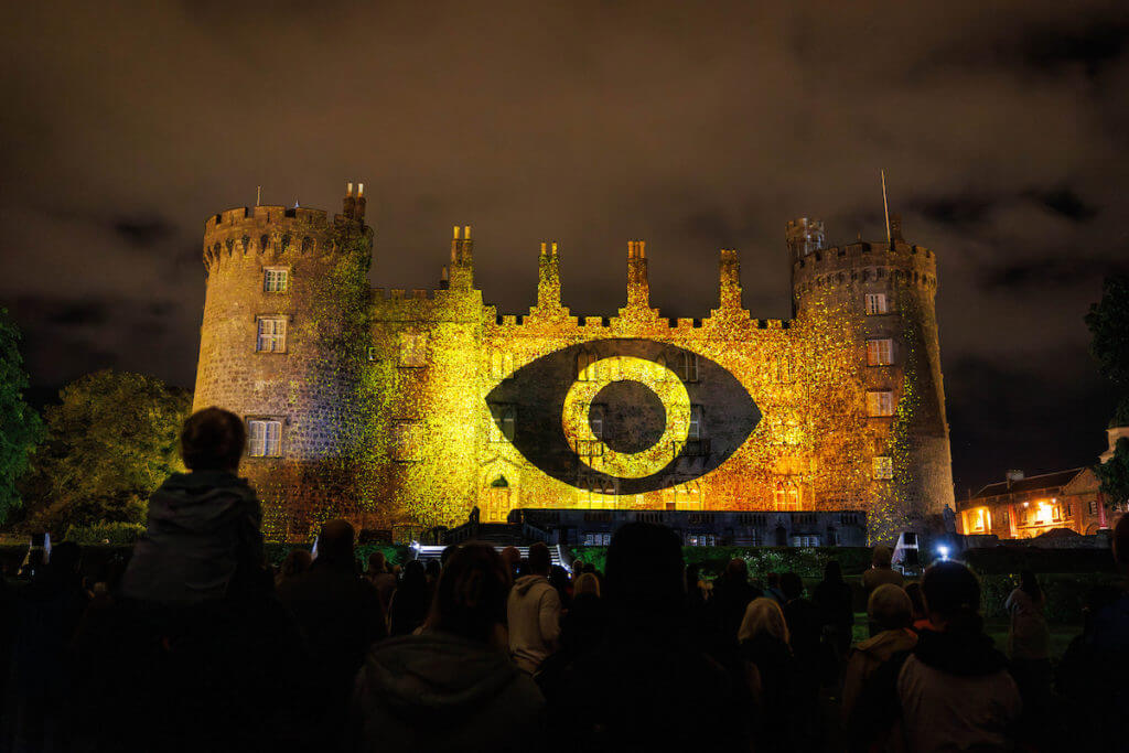 Kilkenny-Arts-Festival-Kilkenny Castle lit up