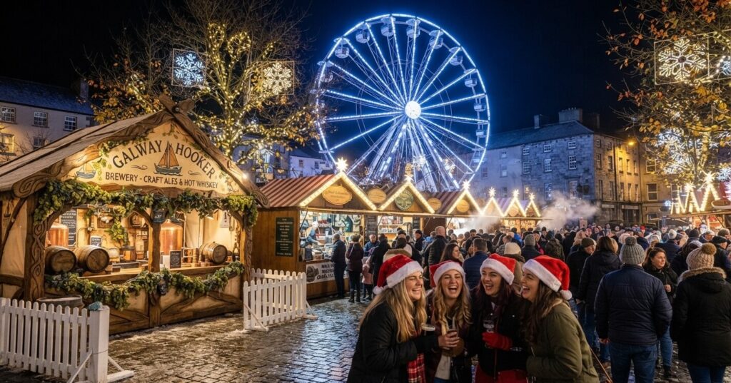 Christmas market in Galway Ireland