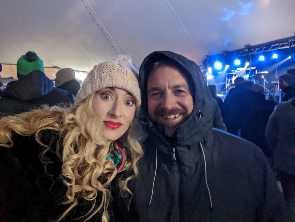 Happy Irish Wanderers attending a live gig at Limerick's Live at the Big Top in winter -  Best things to do in Limerick